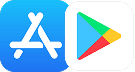 App Store and Google non-interactable icon